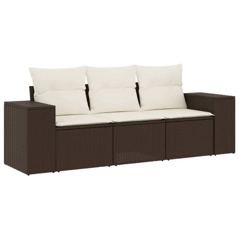 vidaXL 3-Tlg Garten-Sofagarnitur mit Kissen Braun Poly Rattan 3254600 vidaXL 3-Tlg Garten-Sofagarnitur mit Kissen Braun Poly Rattan 3254600 von VIDAXL