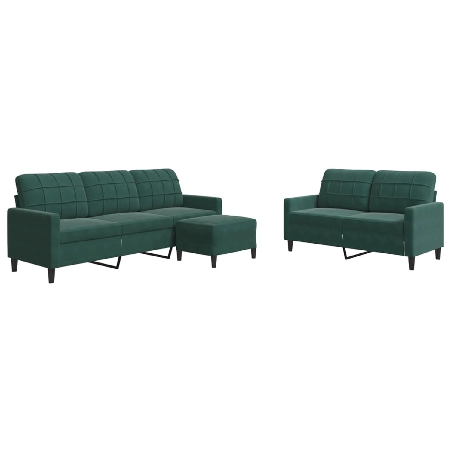 vidaXL 3-Tlg Sofagarnitur mit Kissen Dunkelgrün Samt 2157843 vidaXL 3-Tlg Sofagarnitur mit Kissen Dunkelgrün Samt 2157843 von VIDAXL