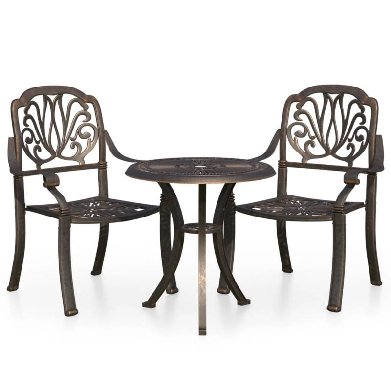 vidaXL 3-tlg Bistro-Set Aluminiumguss Bronzen Modell 1 von VIDAXL