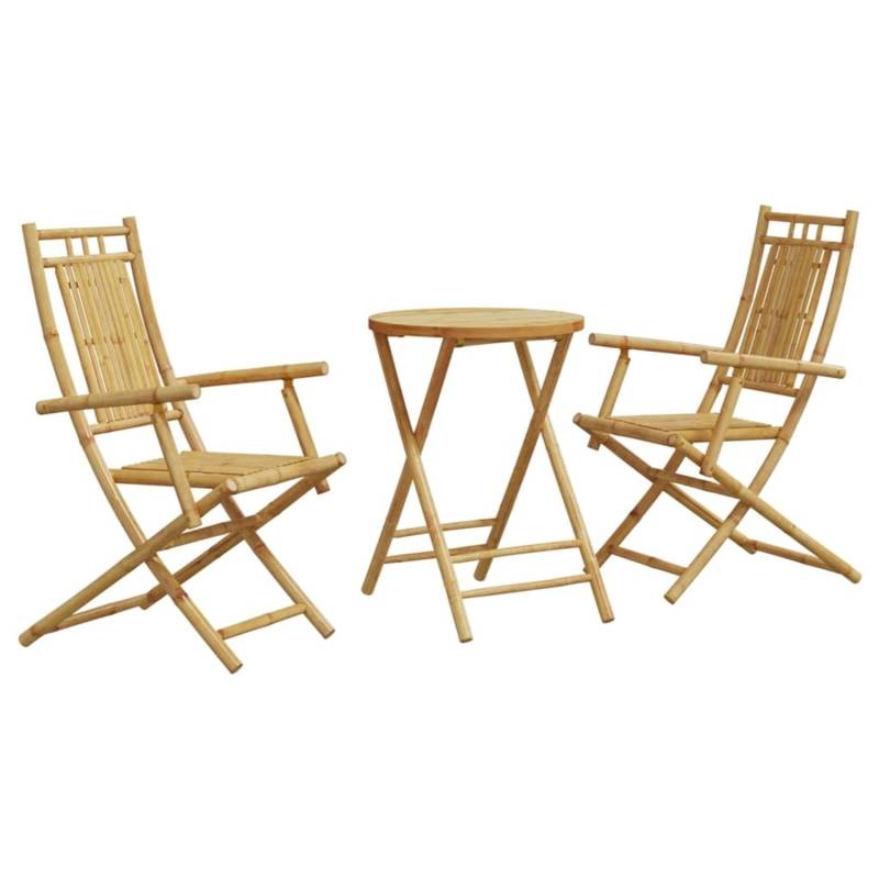 vidaXL 3-tlg Bistro-Set Bambus Modell 12 von VIDAXL