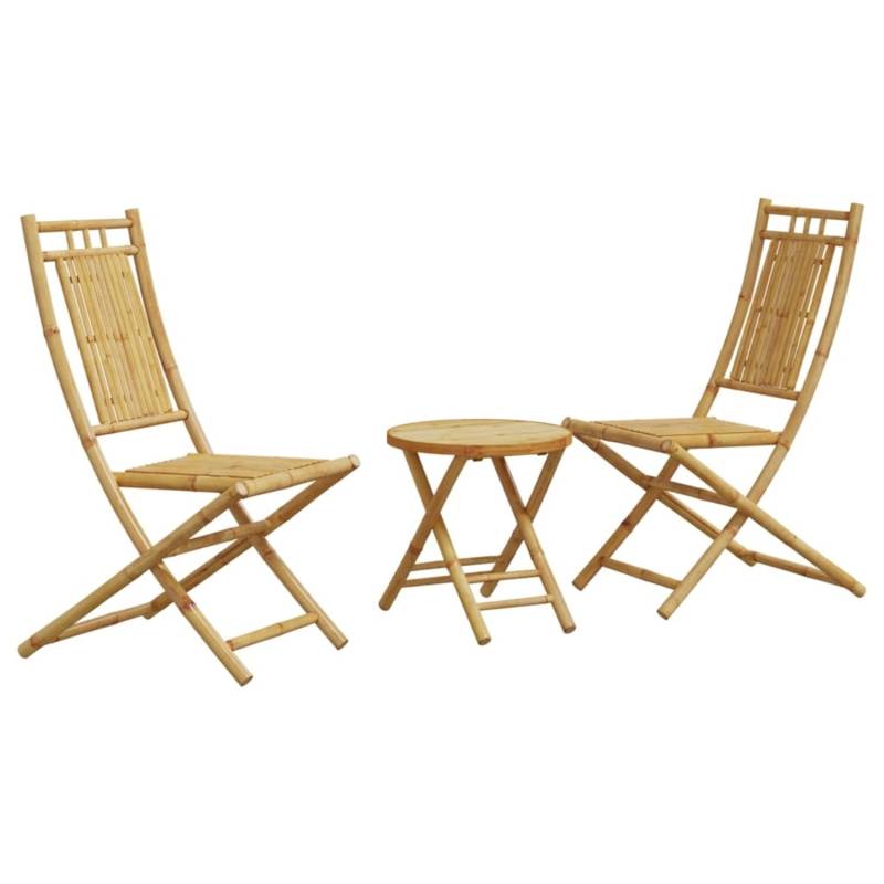 vidaXL 3-tlg Bistro-Set Bambus Modell 6 von VIDAXL