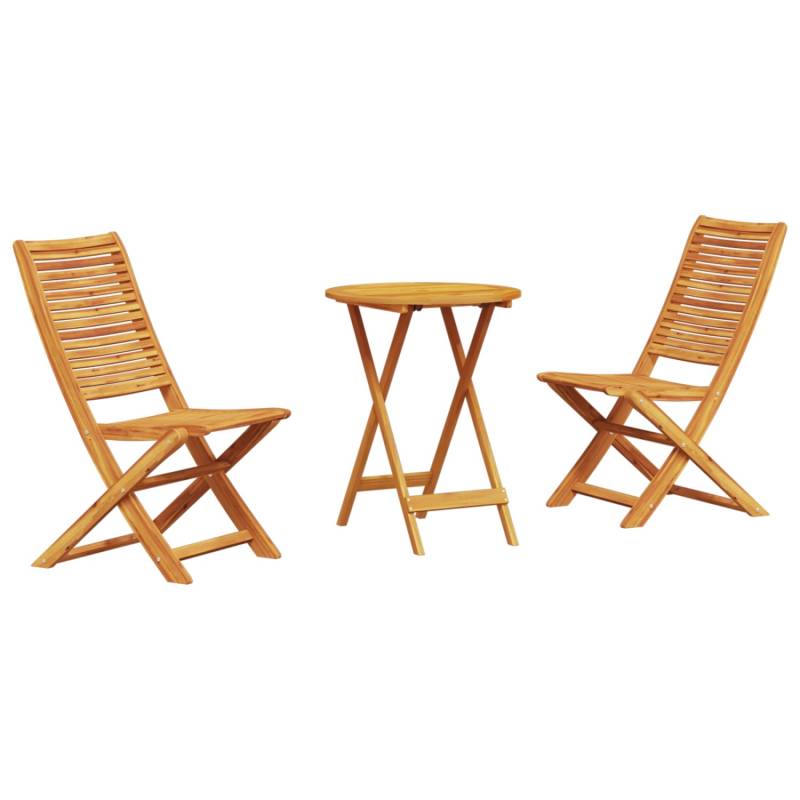 vidaXL 3-tlg Bistro-Set Klappbar Massivholz Akazie 3375688 von VIDAXL