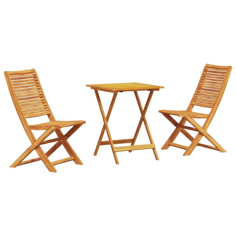 vidaXL 3-tlg Bistro-Set Klappbar Massivholz Akazie 3375690 von VIDAXL