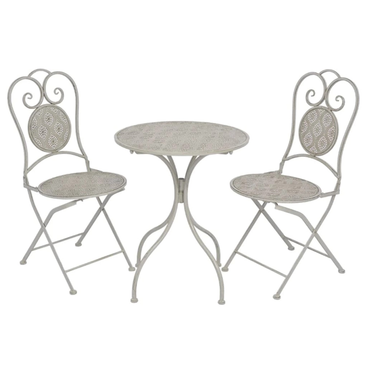 vidaXL 3-tlg Bistro-Set Stahl Grau Modell 2 vidaXL 3-tlg Bistro-Set Stahl Grau Modell 2 von VIDAXL
