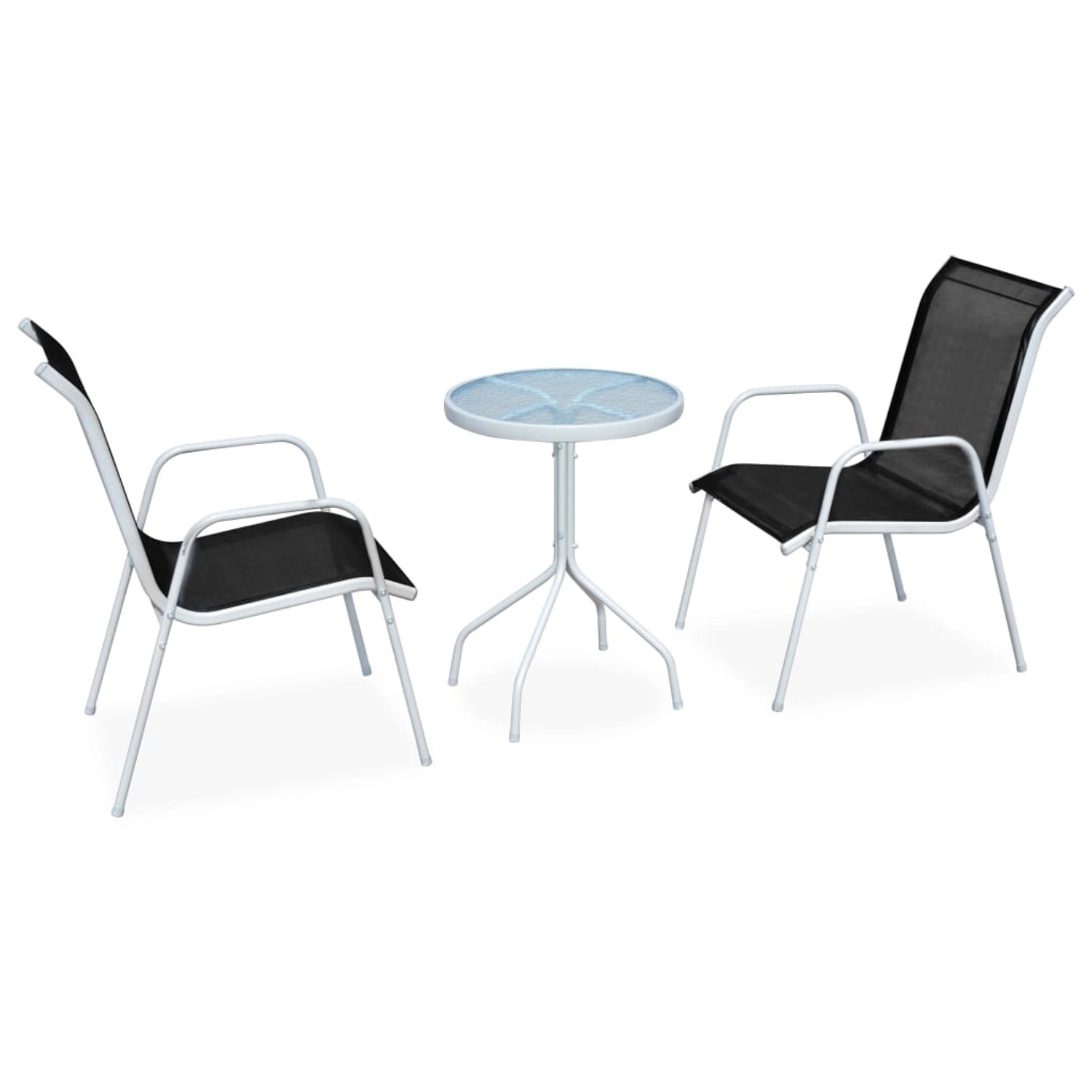 vidaXL 3-tlg Bistro-Set Stahl Schwarz Modell 1 vidaXL 3-tlg Bistro-Set Stahl Schwarz Modell 1 von VIDAXL