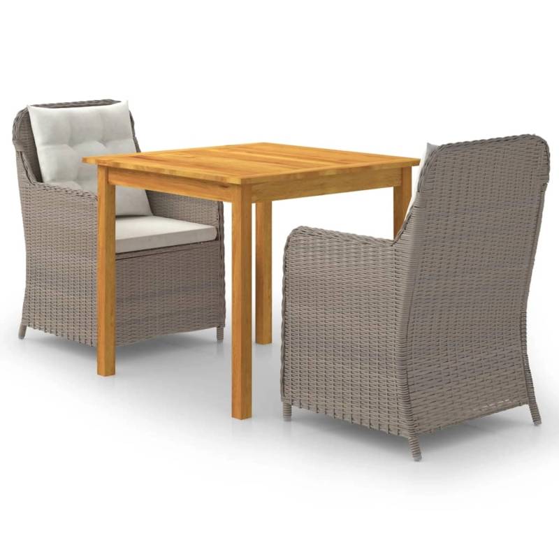 vidaXL 3-tlg Garten-Essgruppe Braun Modell 5 von VIDAXL