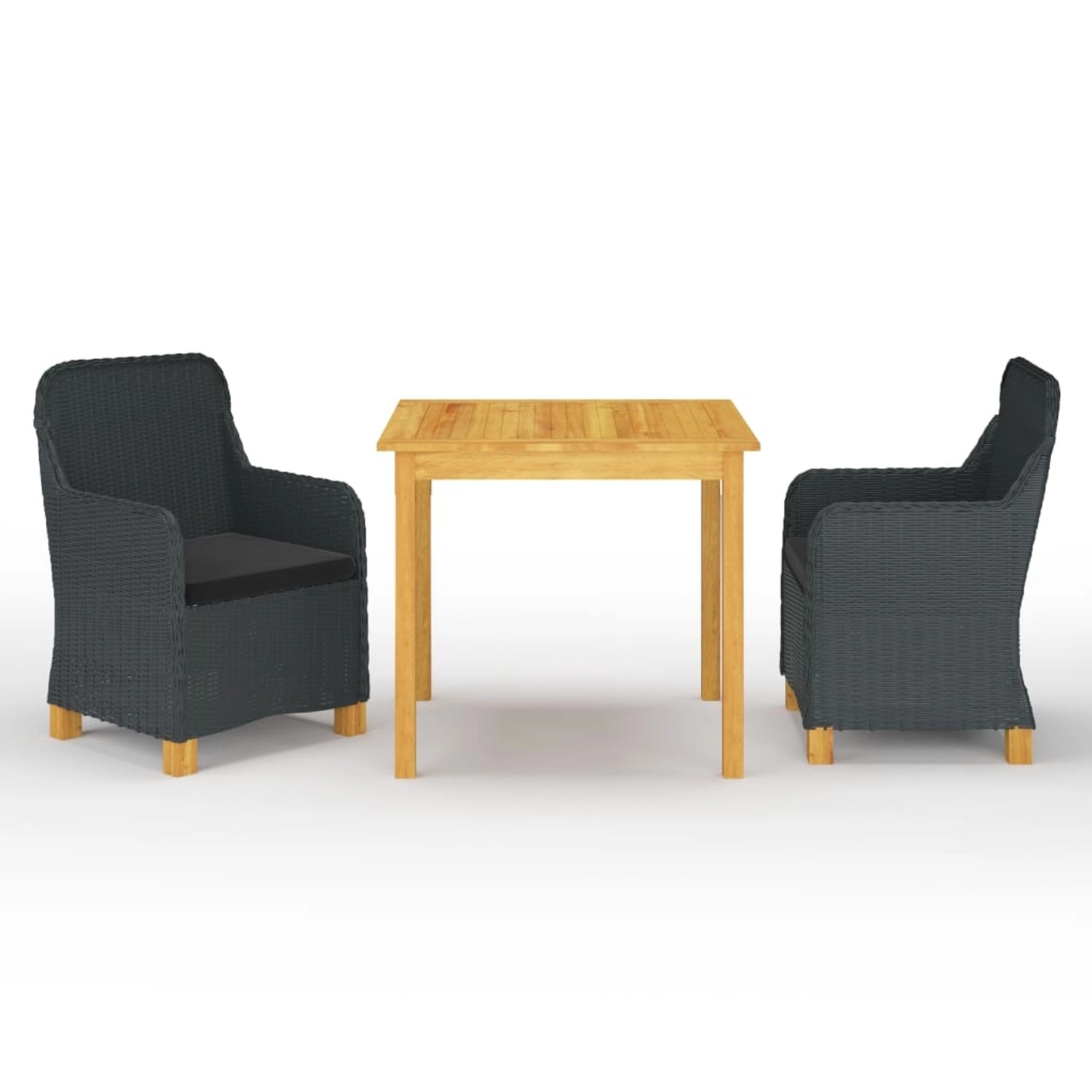 vidaXL 3-tlg Garten-Essgruppe Dunkelgrau Modell 2 vidaXL 3-tlg Garten-Essgruppe Dunkelgrau Modell 2 von VIDAXL