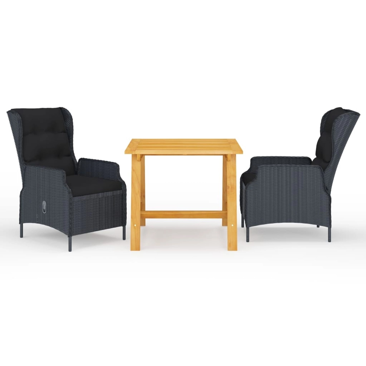 vidaXL 3-tlg Garten-Essgruppe Dunkelgrau Modell 4 vidaXL 3-tlg Garten-Essgruppe Dunkelgrau Modell 4 von VIDAXL