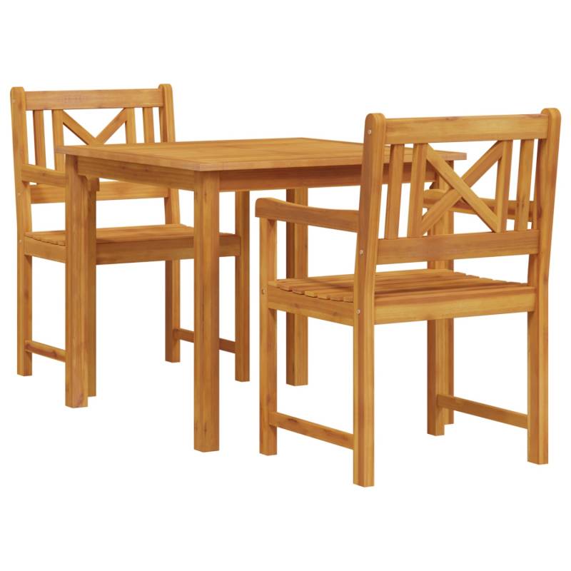 vidaXL 3-tlg Garten-Essgruppe Massivholz Akazie 3375656 von VIDAXL