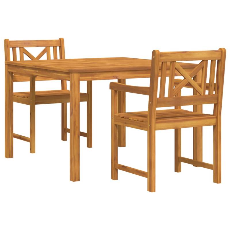 vidaXL 3-tlg Garten-Essgruppe Massivholz Akazie 3375658 von VIDAXL