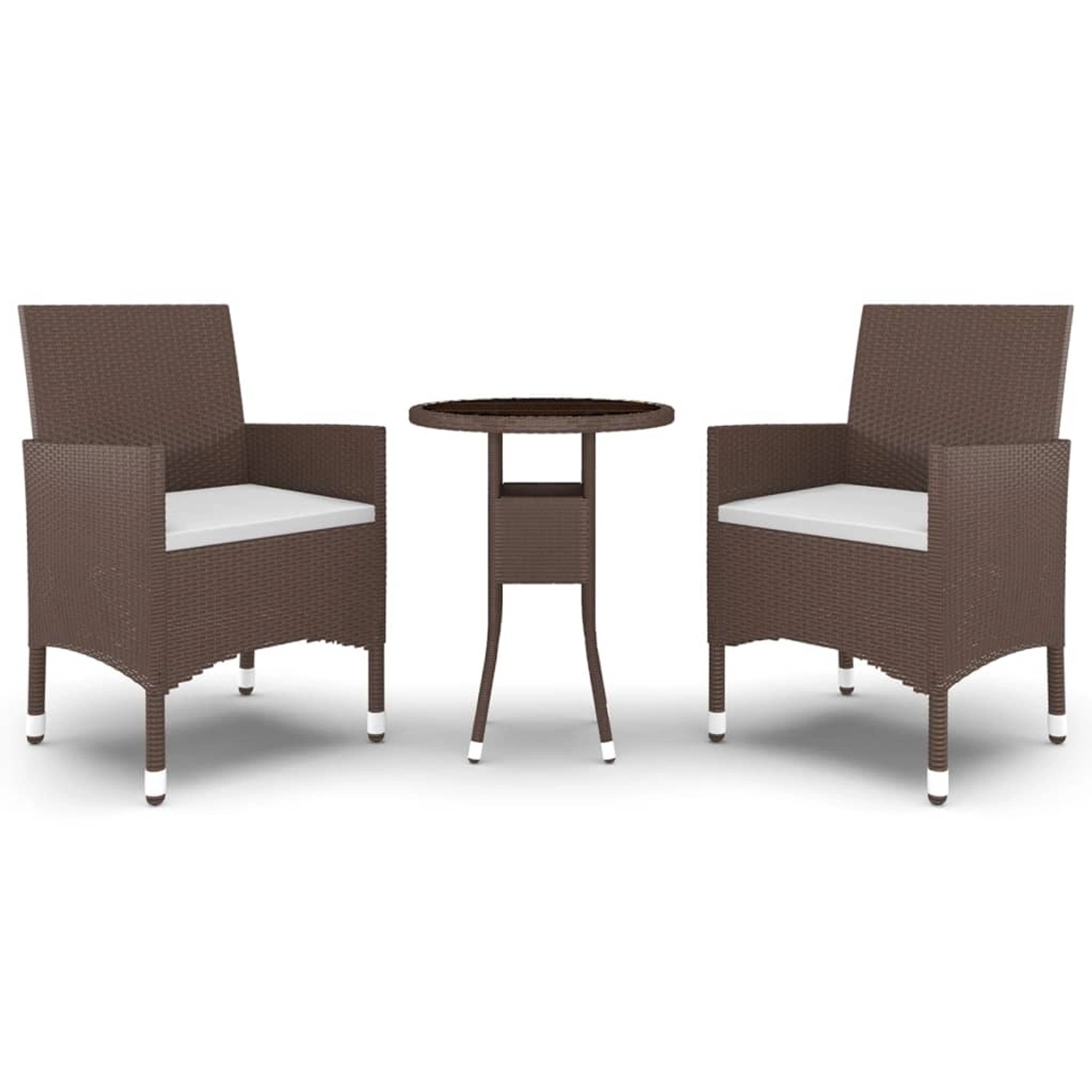 vidaXL 3-tlg Garten-Essgruppe Poly Rattan Braun Modell 2 vidaXL 3-tlg Garten-Essgruppe Poly Rattan Braun Modell 2 von VIDAXL