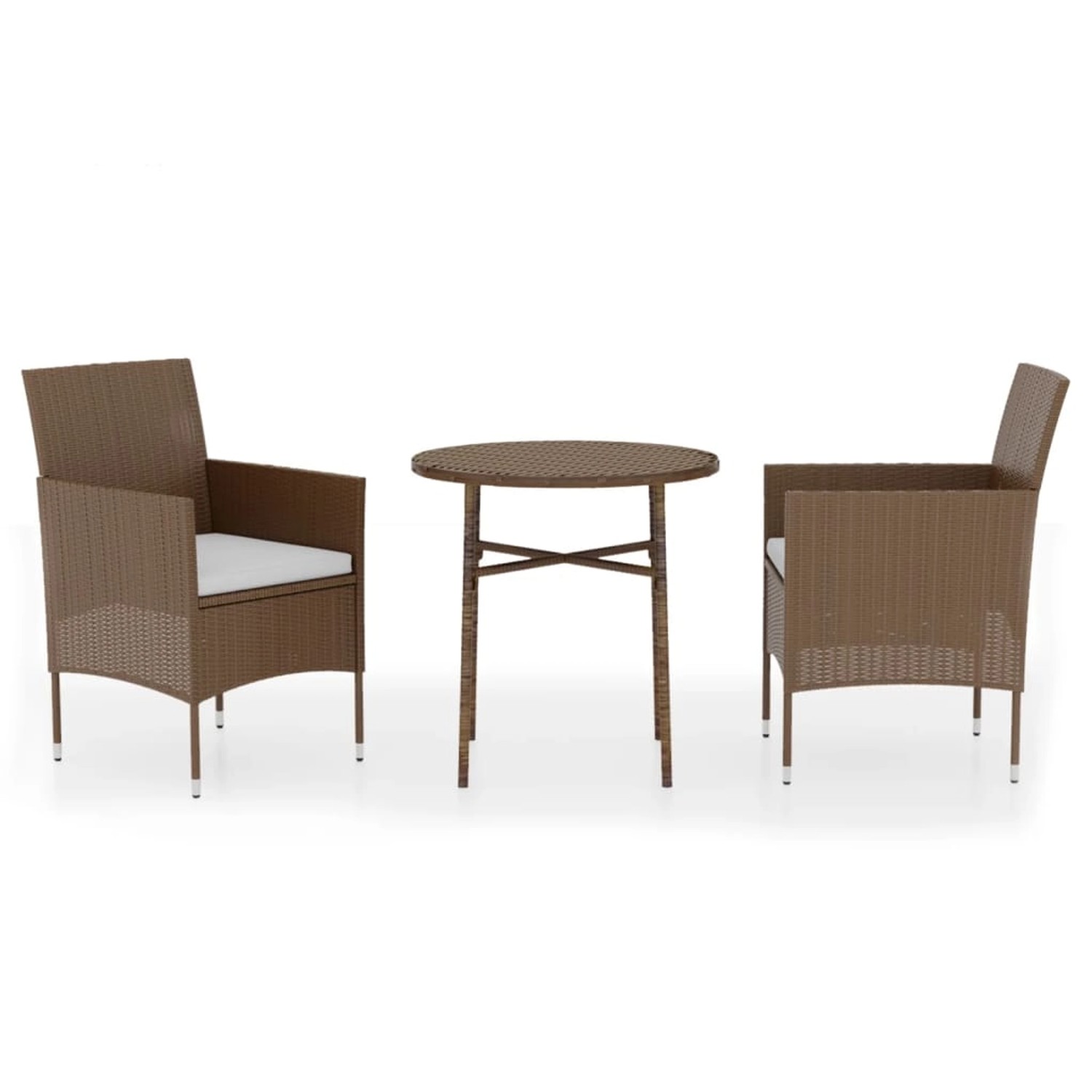 vidaXL 3-tlg Garten-Essgruppe Poly Rattan Braun Modell 5 vidaXL 3-tlg Garten-Essgruppe Poly Rattan Braun Modell 5 von VIDAXL