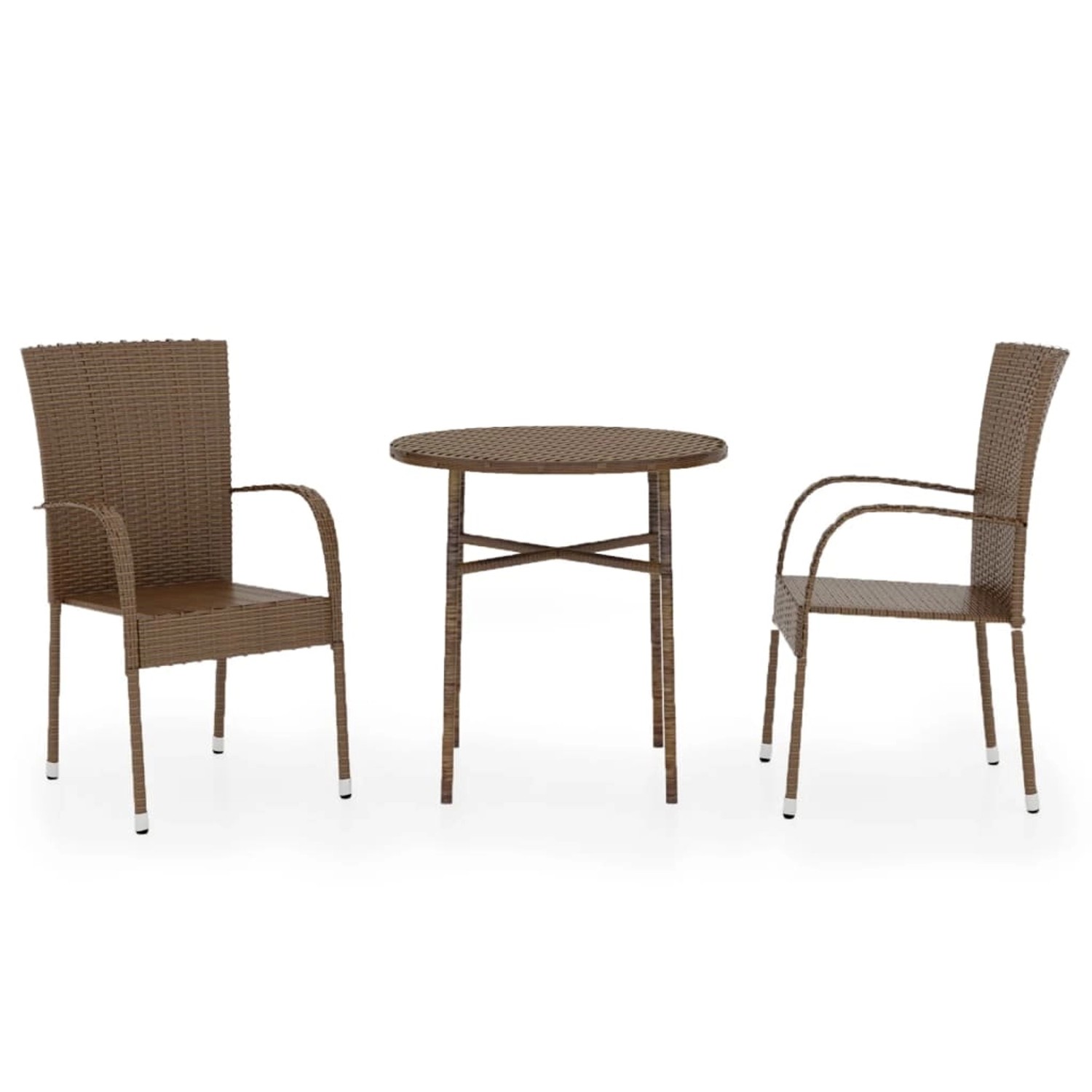 vidaXL 3-tlg Garten-Essgruppe Poly Rattan Braun Modell 6 vidaXL 3-tlg Garten-Essgruppe Poly Rattan Braun Modell 6 von VIDAXL