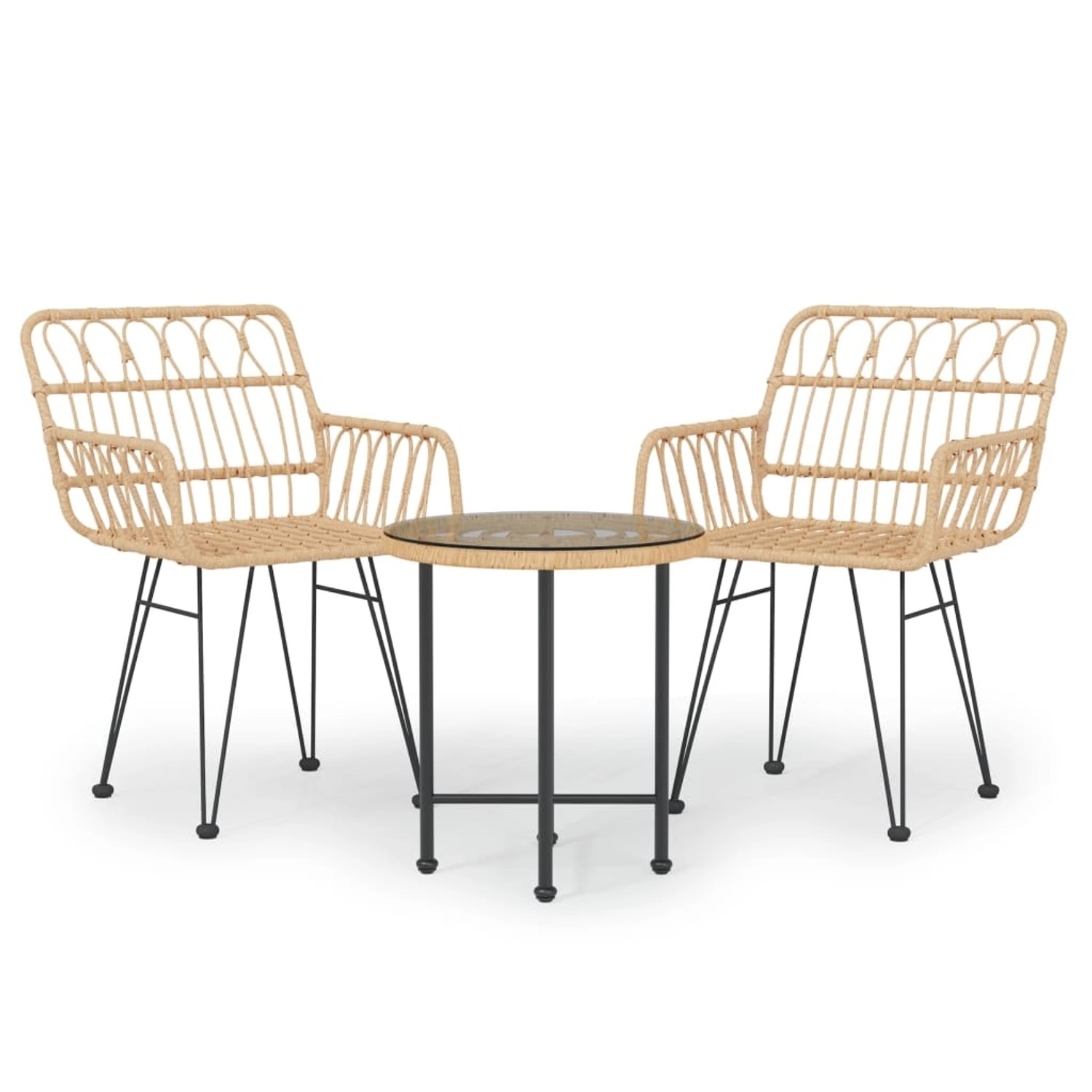 vidaXL 3-tlg Garten-Essgruppe Poly Rattan Modell 5 vidaXL 3-tlg Garten-Essgruppe Poly Rattan Modell 5 von VIDAXL