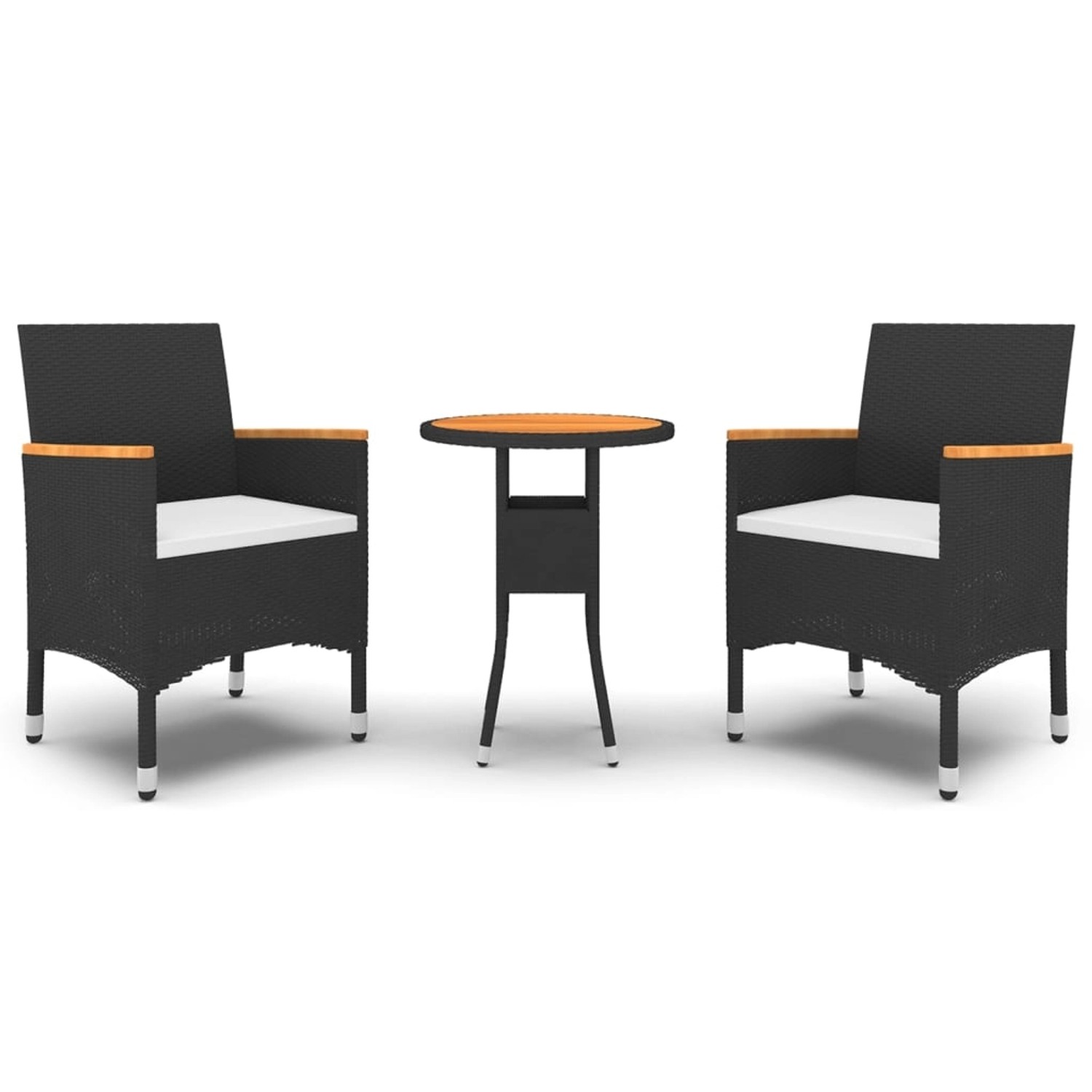 vidaXL 3-tlg Garten-Essgruppe Poly Rattan Schwarz Modell 10 vidaXL 3-tlg Garten-Essgruppe Poly Rattan Schwarz Modell 10 von VIDAXL