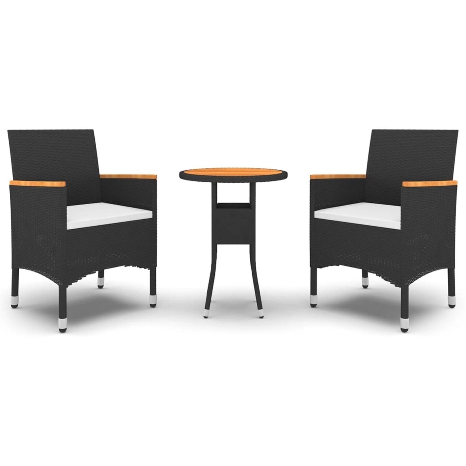 vidaXL 3-tlg Garten-Essgruppe Poly Rattan Schwarz Modell 11 vidaXL 3-tlg Garten-Essgruppe Poly Rattan Schwarz Modell 11 von VIDAXL