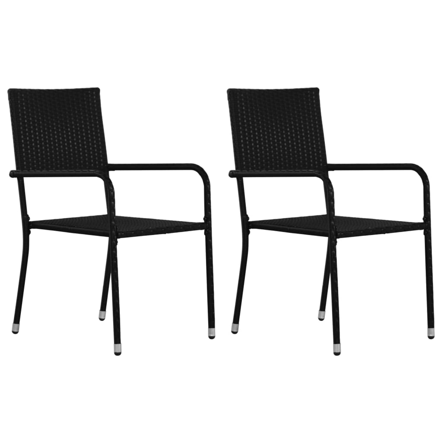 vidaXL 3-tlg Garten-Essgruppe Poly Rattan Schwarz Modell 7 vidaXL 3-tlg Garten-Essgruppe Poly Rattan Schwarz Modell 7 von VIDAXL
