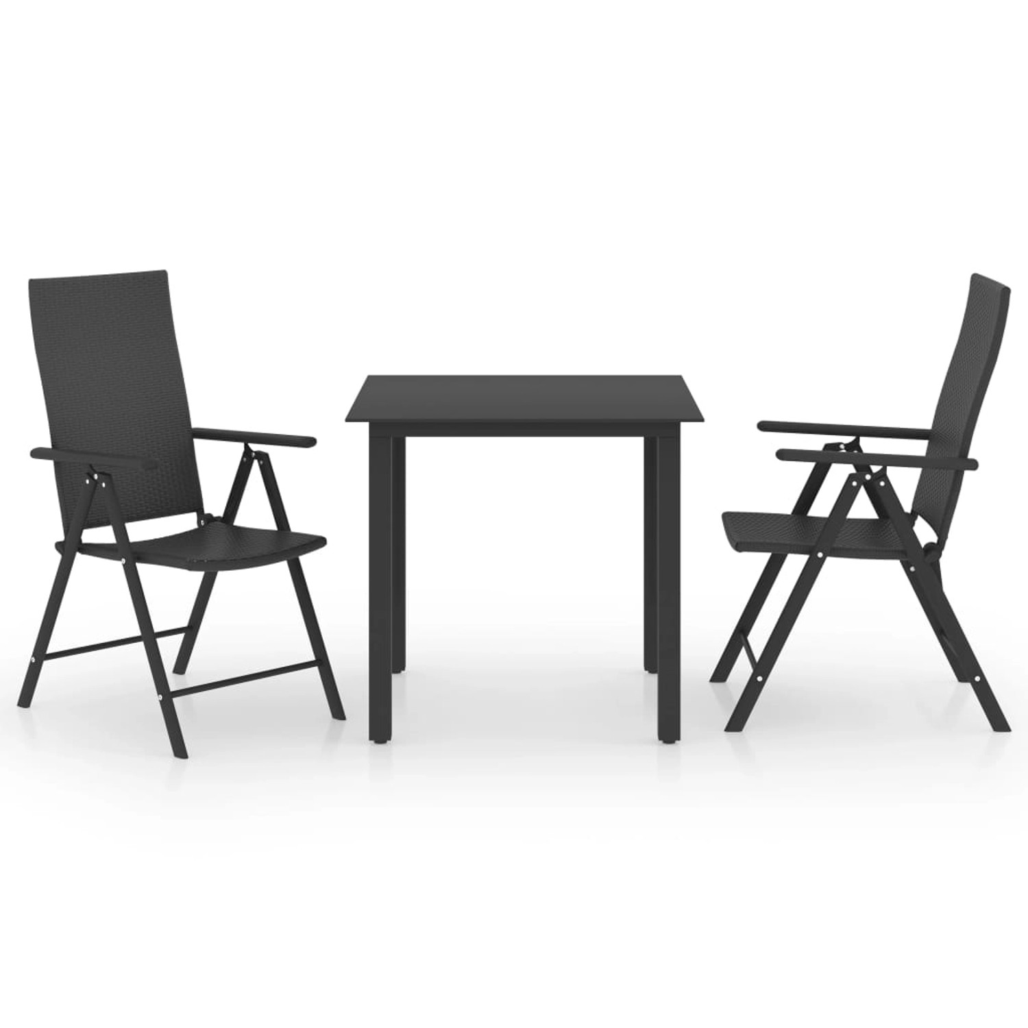 vidaXL 3-tlg Garten-Essgruppe Schwarz Modell 1 vidaXL 3-tlg Garten-Essgruppe Schwarz Modell 1 von VIDAXL