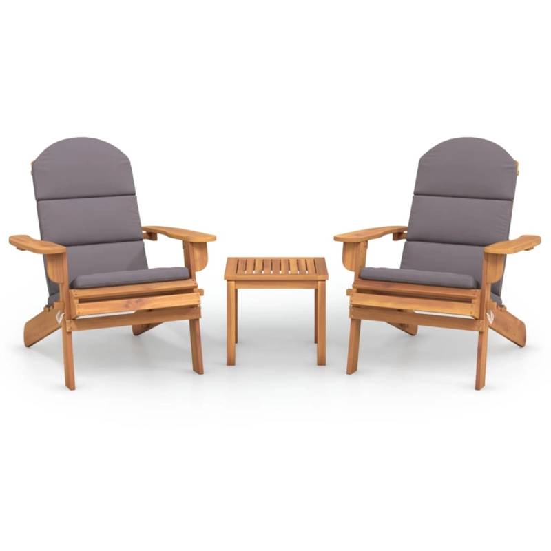 vidaXL 3-tlg Garten-Lounge-Set Adirondack Massivholz Akazie Modell 3 von VIDAXL