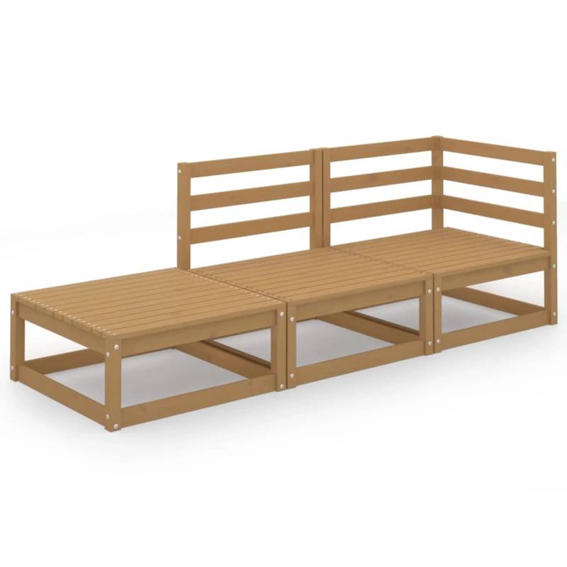 vidaXL 3-tlg Garten-Lounge-Set Honigbraun Massivholz Kiefer Modell 3 von VIDAXL