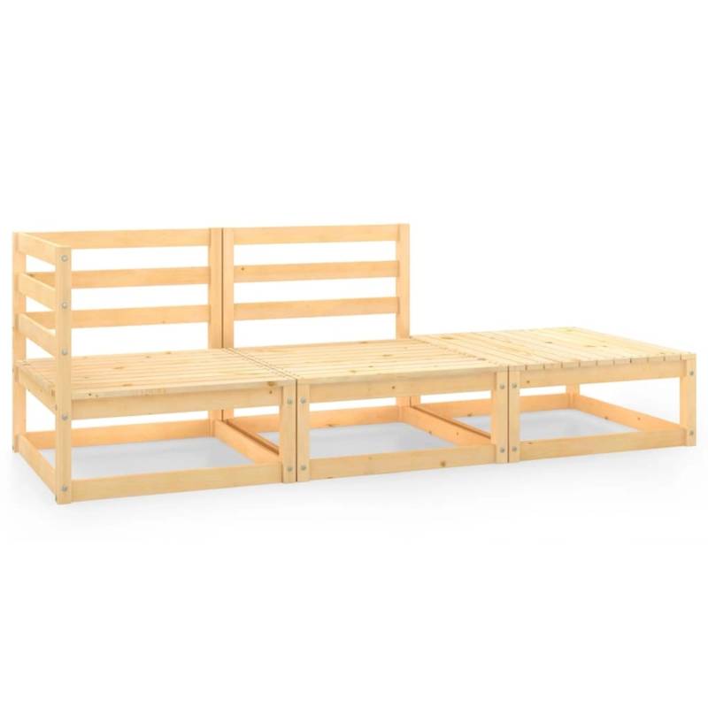 vidaXL 3-tlg Garten-Lounge-Set Kiefer Massivholz Modell 2 von VIDAXL