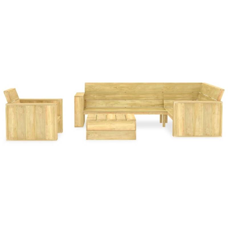 vidaXL 3-tlg Garten-Lounge-Set Kiefernholz Imprägniert Modell 1 von VIDAXL