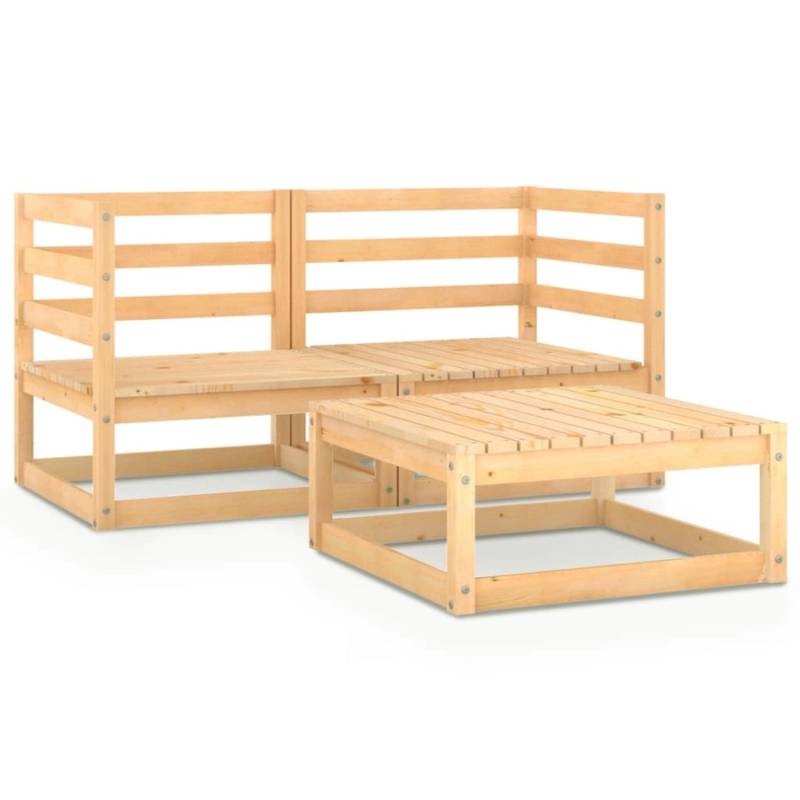 vidaXL 3-tlg Garten-Lounge-Set Massivholz Kiefer Modell 1 von VIDAXL
