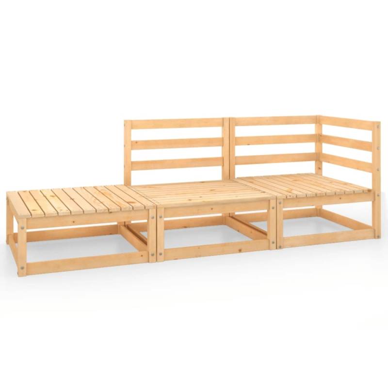 vidaXL 3-tlg Garten-Lounge-Set Massivholz Kiefer Modell 2 von VIDAXL