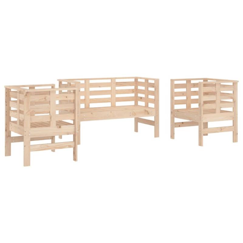 vidaXL 3-tlg Garten-Lounge-Set Massivholz Kiefer Modell 8 von VIDAXL
