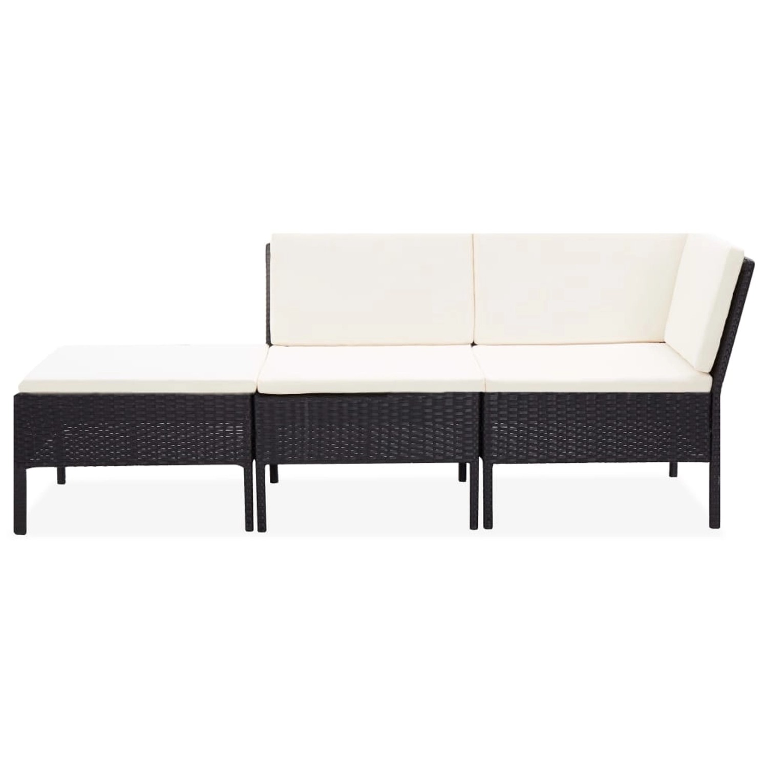 vidaXL 3-tlg Garten-Lounge-Set mit Auflagen Poly Rattan Schwarz Modell 17 vidaXL 3-tlg Garten-Lounge-Set mit Auflagen Poly Rattan Schwarz Modell 17 von VIDAXL