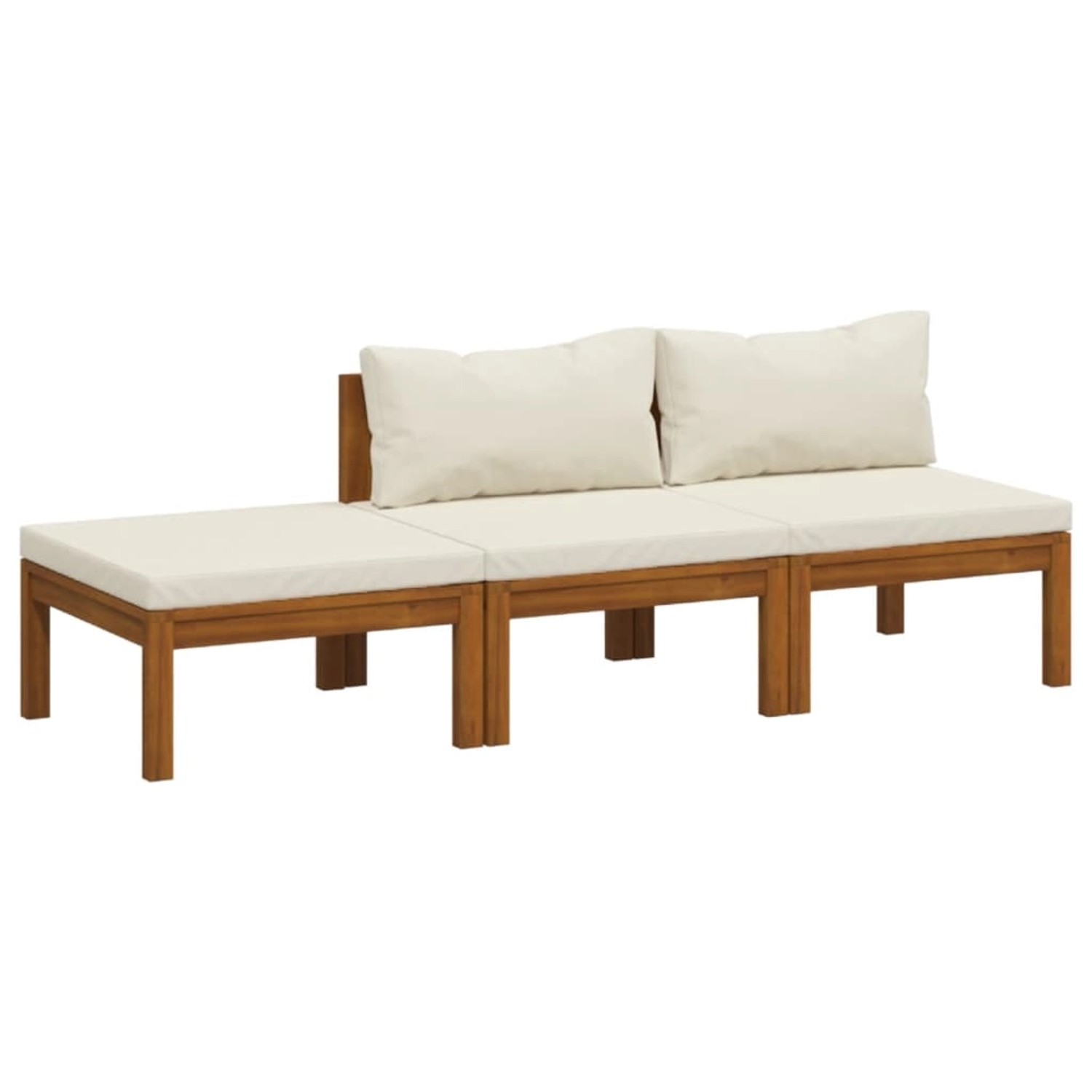 vidaXL 3-tlg Garten-Lounge-Set mit Creme Kissen Massivholz Akazie Modell 1 vidaXL 3-tlg Garten-Lounge-Set mit Creme Kissen Massivholz Akazie Modell 1 von VIDAXL