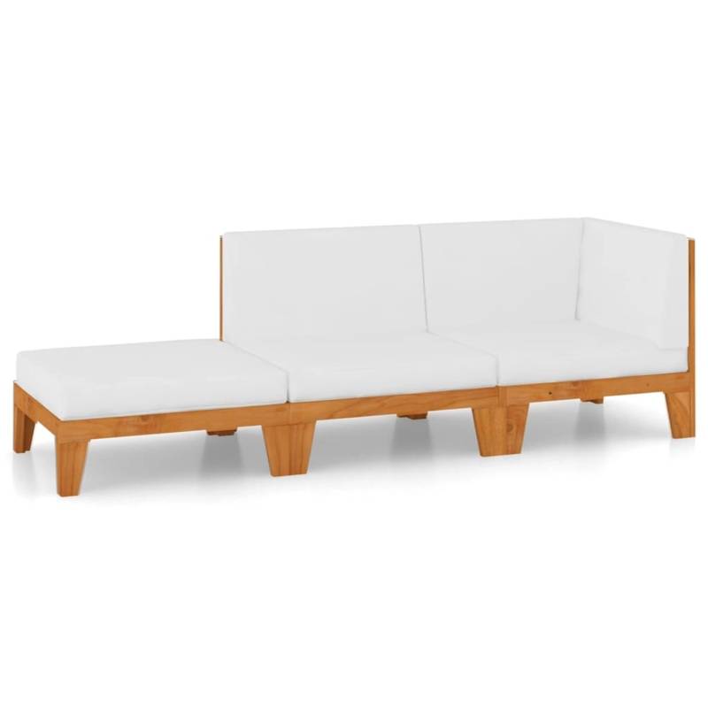 vidaXL 3-tlg Garten-Lounge-Set mit Kissen Akazie Massivholz Modell 4 von VIDAXL