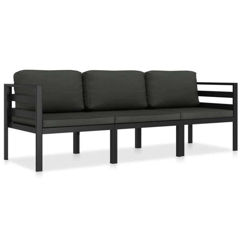 vidaXL 3-tlg Garten-Lounge-Set mit Kissen Aluminium Anthrazit Modell 1 von VIDAXL