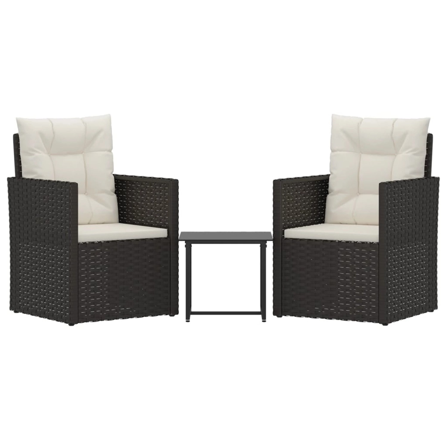 vidaXL 3-tlg Garten-Lounge-Set mit Kissen Poly Rattan Schwarz Modell 8 vidaXL 3-tlg Garten-Lounge-Set mit Kissen Poly Rattan Schwarz Modell 8 von VIDAXL