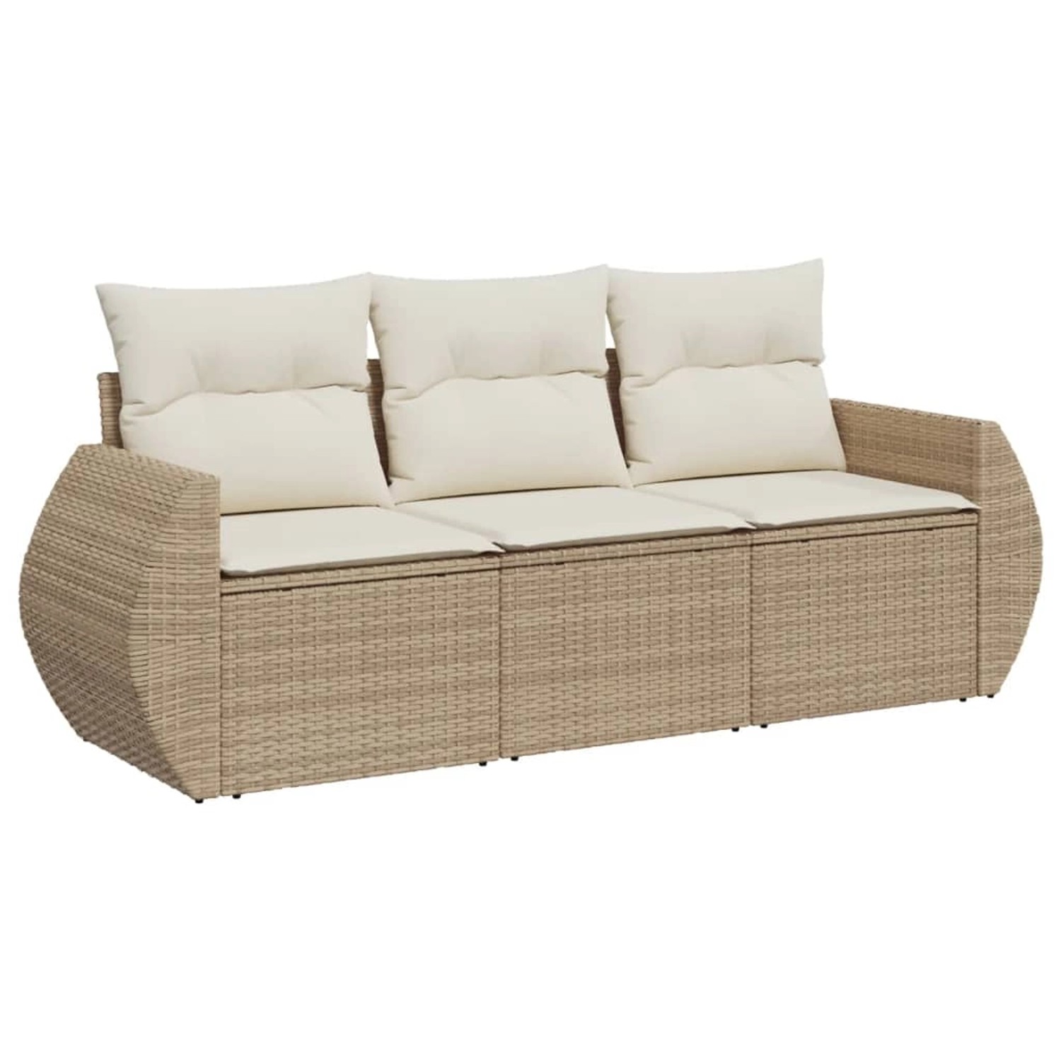 vidaXL 3-tlg Garten-Sofagarnitur mit Kissen Beige Poly Rattan Modell 1 vidaXL 3-tlg Garten-Sofagarnitur mit Kissen Beige Poly Rattan Modell 1 von VIDAXL