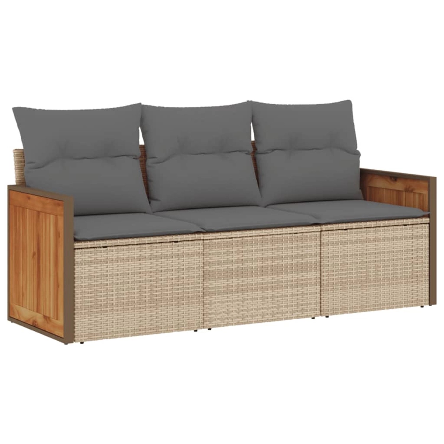 vidaXL 3-tlg Garten-Sofagarnitur mit Kissen Beige Poly Rattan Modell 17 vidaXL 3-tlg Garten-Sofagarnitur mit Kissen Beige Poly Rattan Modell 17 von VIDAXL