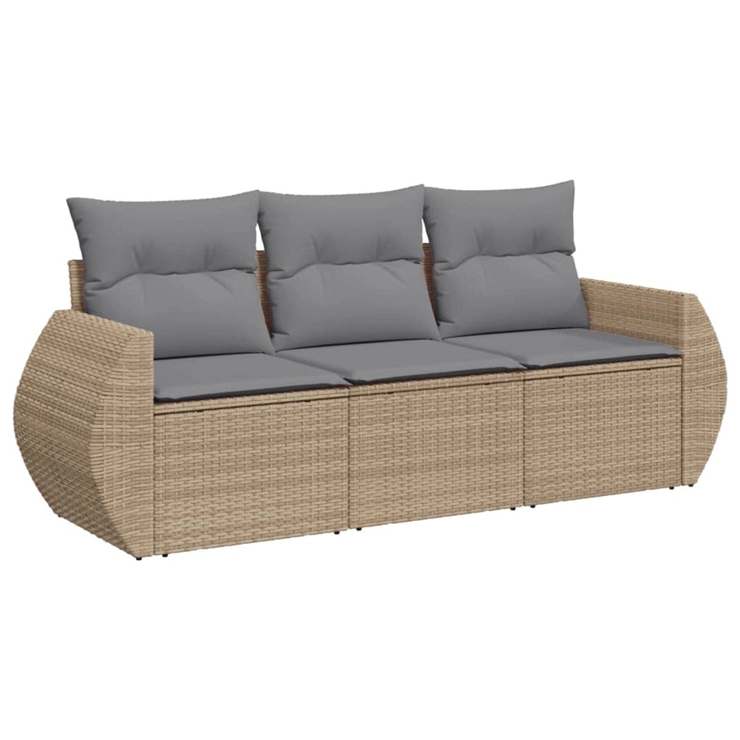 vidaXL 3-tlg Garten-Sofagarnitur mit Kissen Beige Poly Rattan Modell 25 vidaXL 3-tlg Garten-Sofagarnitur mit Kissen Beige Poly Rattan Modell 25 von VIDAXL