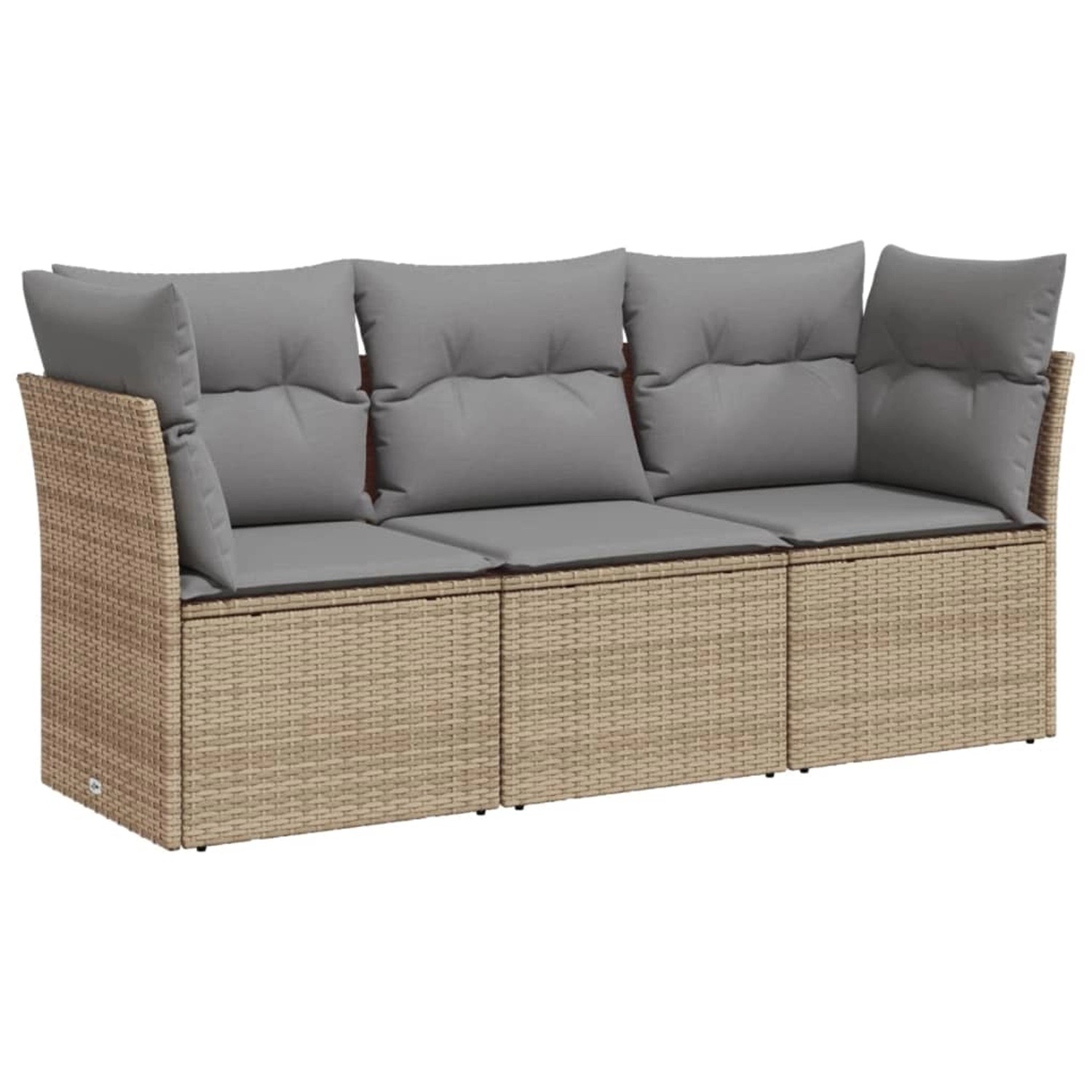 vidaXL 3-tlg Garten-Sofagarnitur mit Kissen Beige Poly Rattan Modell 6 vidaXL 3-tlg Garten-Sofagarnitur mit Kissen Beige Poly Rattan Modell 6 von VIDAXL