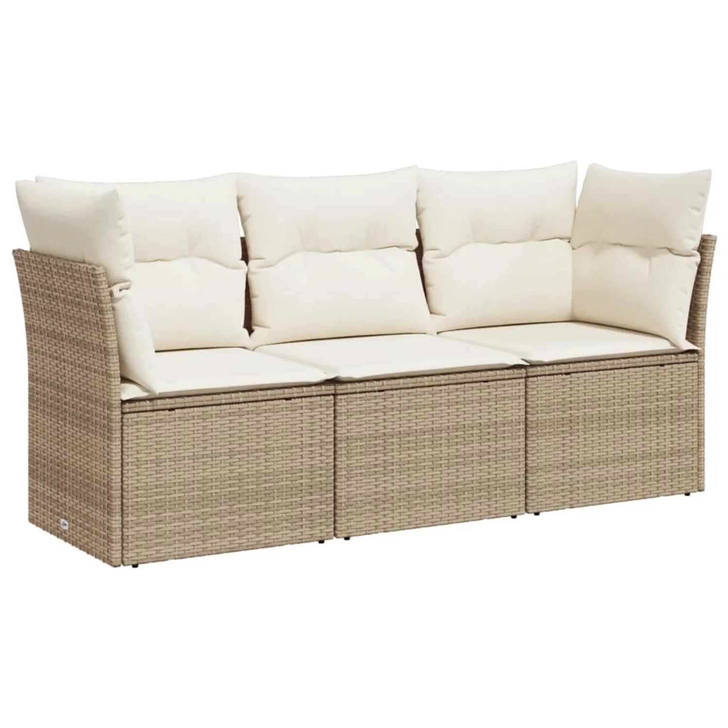 vidaXL 3-tlg Garten-Sofagarnitur mit Kissen Beige Poly Rattan Modell 9 vidaXL 3-tlg Garten-Sofagarnitur mit Kissen Beige Poly Rattan Modell 9 von VIDAXL