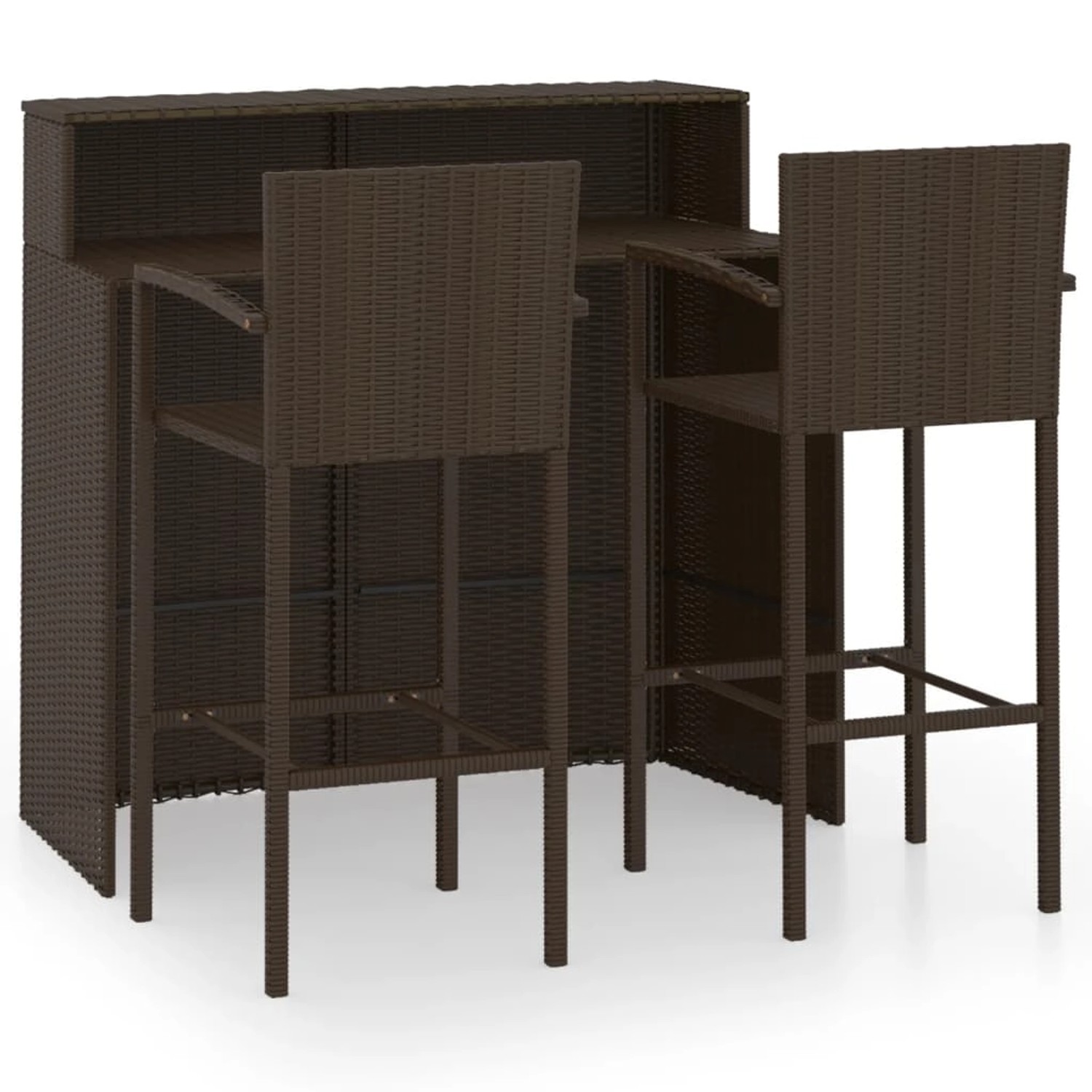 vidaXL 3-tlg Gartenbar-Set Braun Modell 1 von VIDAXL