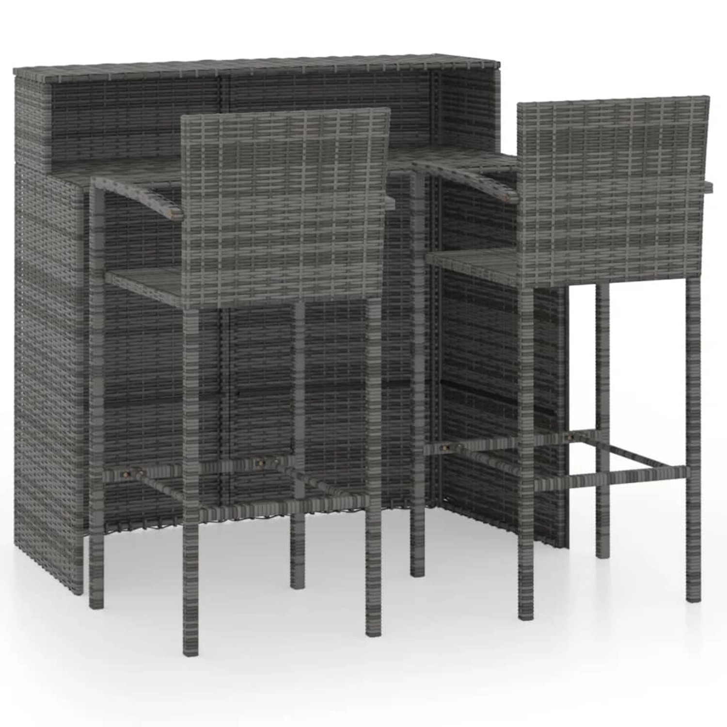 vidaXL 3-tlg Gartenbar-Set Grau Modell 3 vidaXL 3-tlg Gartenbar-Set Grau Modell 3 von VIDAXL