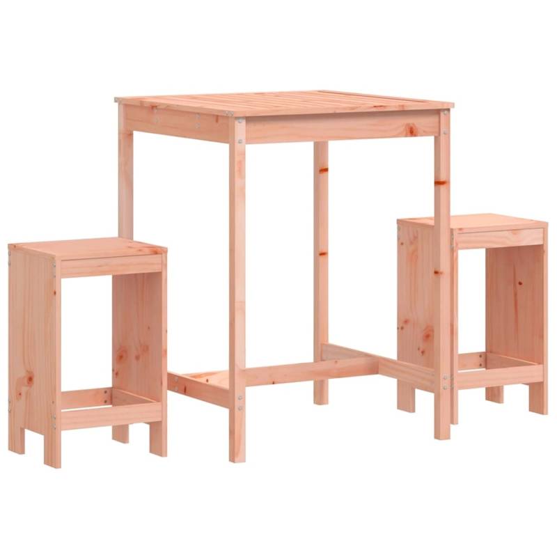 vidaXL 3-tlg Gartenbar-Set Massivholz Douglasie Modell 1 von VIDAXL