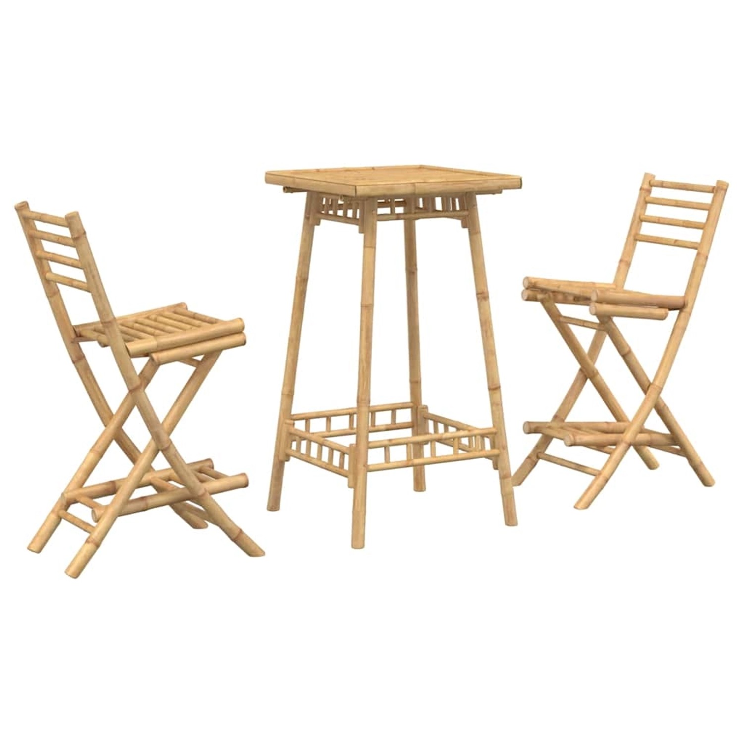 vidaXL 3-tlg Outdoor-Bar-Set Klappbar Bambus 4108232 vidaXL 3-tlg Outdoor-Bar-Set Klappbar Bambus 4108232 von VIDAXL