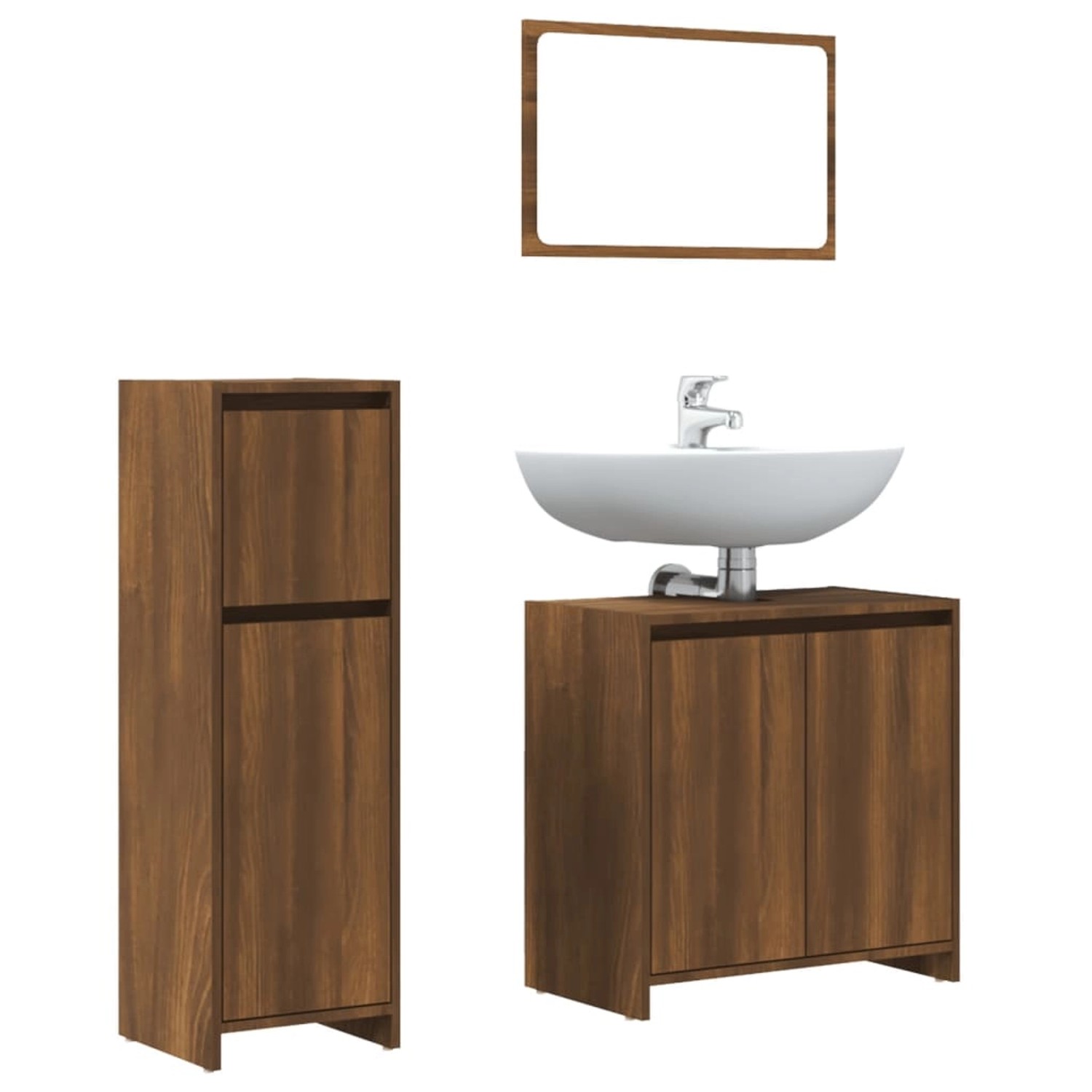 vidaXL 3-tlg. Badmöbel-Set Braun Eichen-Optik Holzwerkstoff Modell 25 vidaXL 3-tlg. Badmöbel-Set Braun Eichen-Optik Holzwerkstoff Modell 25 von VIDAXL