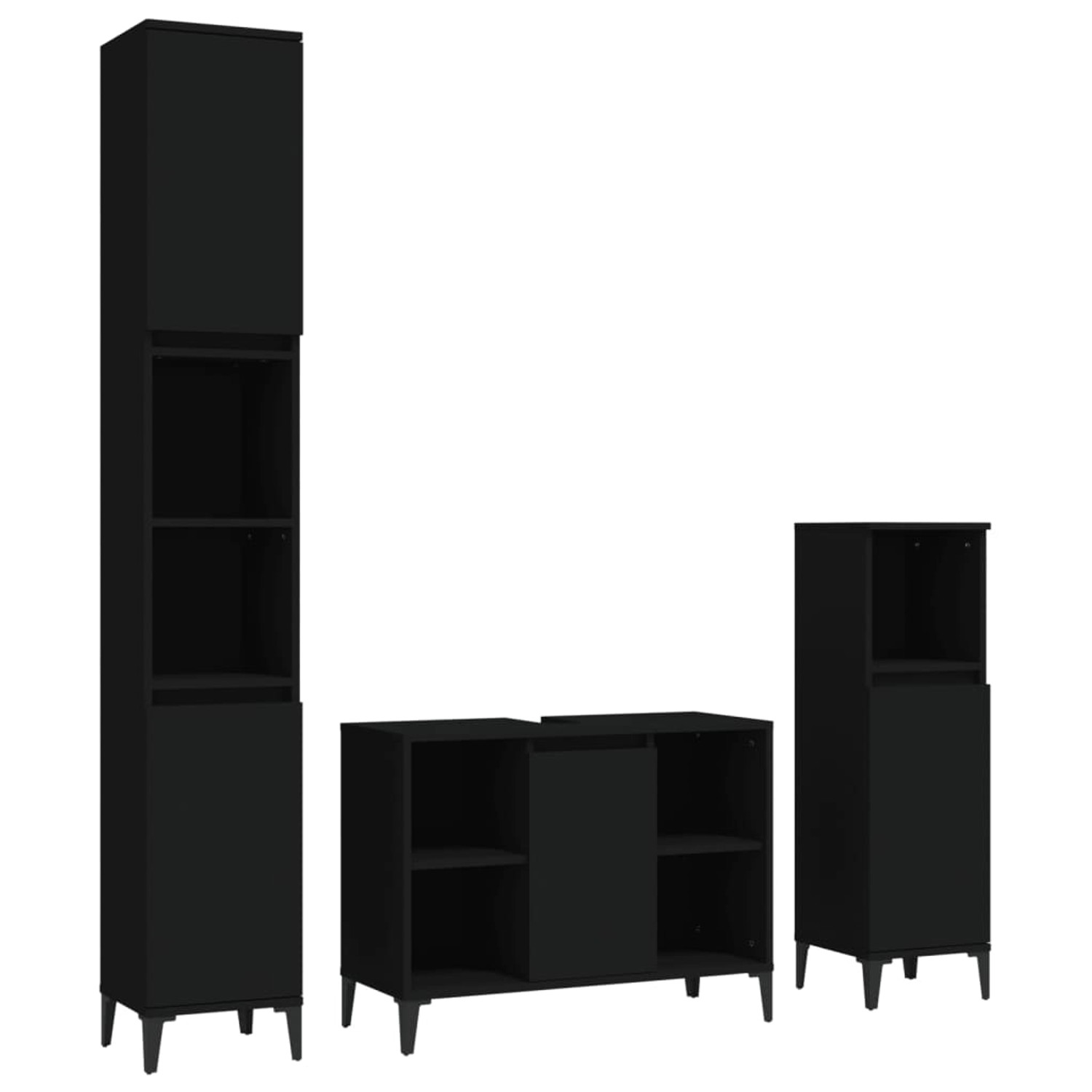 vidaXL 3-tlg. Badmöbel-Set Schwarz Holzwerkstoff Modell 10 vidaXL 3-tlg. Badmöbel-Set Schwarz Holzwerkstoff Modell 10 von VIDAXL