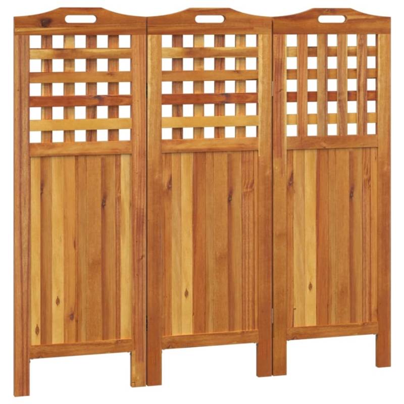 vidaXL 3-tlg. Paravent 121,5x2x115 cm Massivholz Akazie von VIDAXL