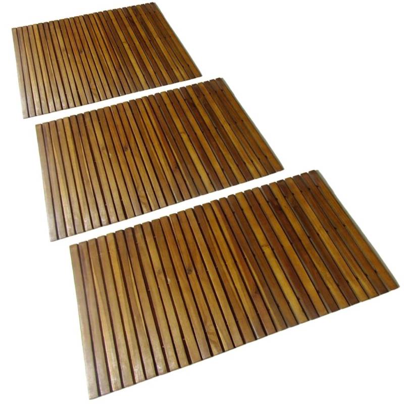 vidaXL 3 x Akazienholz Badematte 80 x 50 cm von VIDAXL
