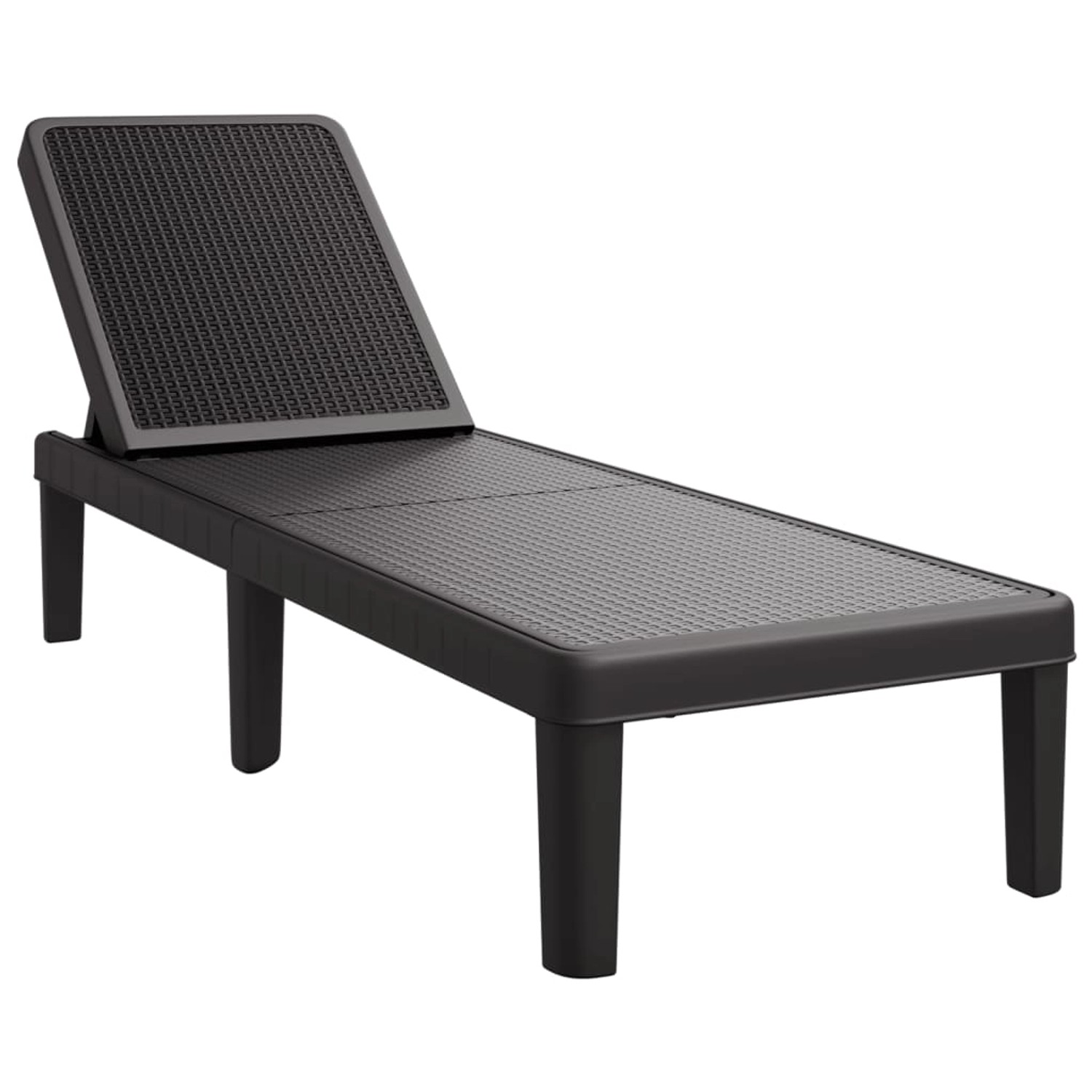vidaXL 4-Fach Verstellbare Sonnenliege 155,5x57x28 cm Polypropylen 4008100 von VIDAXL