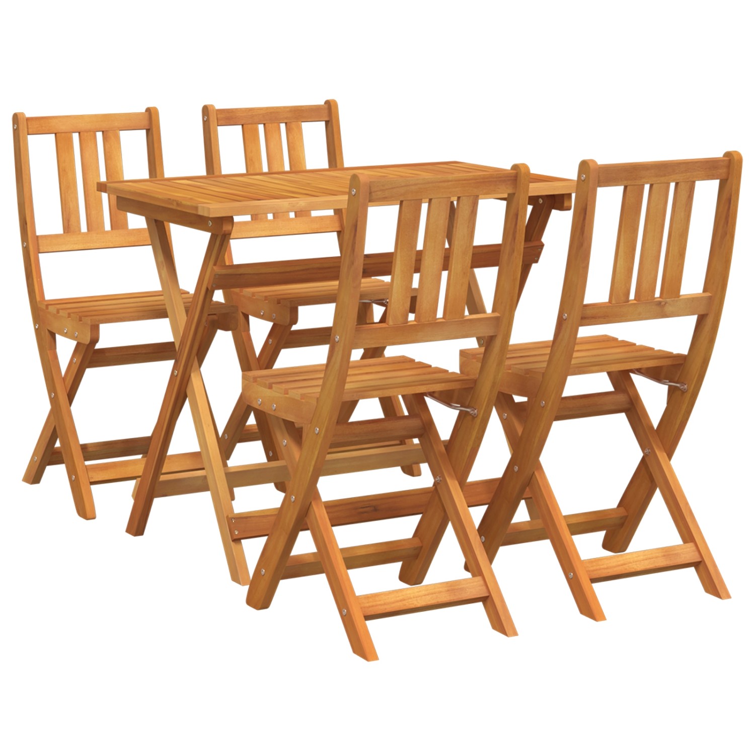 vidaXL 4-Teiliges Faltbares Garten Bistro Set aus Massivem Akazienholz 3324837 vidaXL 4-Teiliges Faltbares Garten Bistro Set aus Massivem Akazienholz 3324837 von VIDAXL