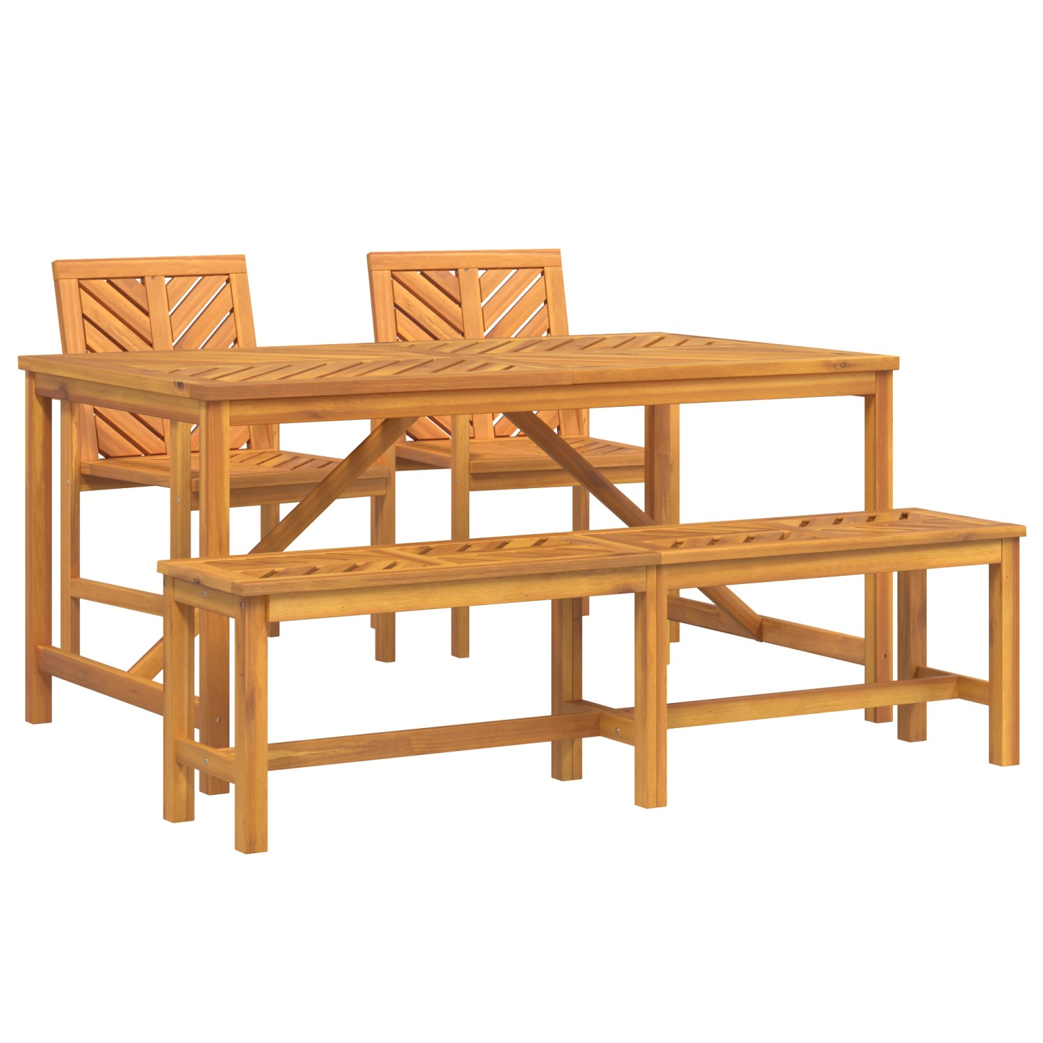 vidaXL 4-Teiliges Garten Essset aus Massivem Holz Akazienholz 3154112 vidaXL 4-Teiliges Garten Essset aus Massivem Holz Akazienholz 3154112 von VIDAXL
